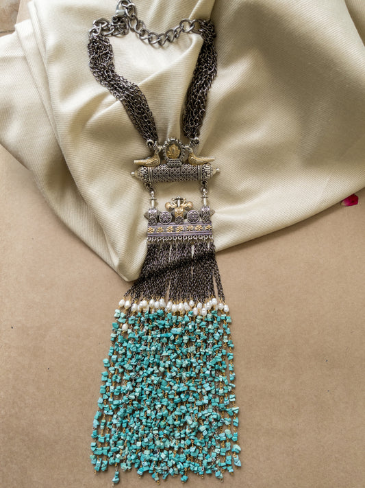 Ganesha Turquoise Layer Necklace