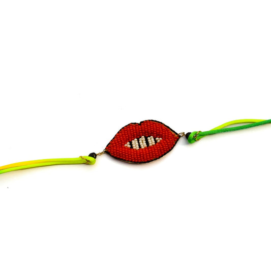 Red Lips with Thread