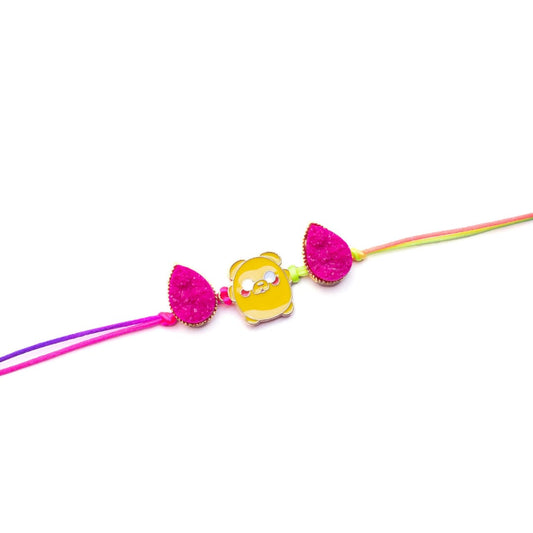 Pink Eye Pig and Stone Rakhi