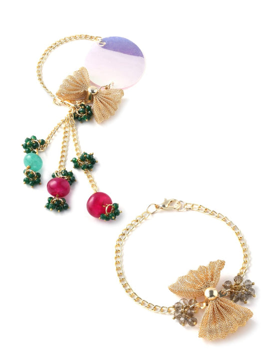 Golden Bow Couple Rakhi