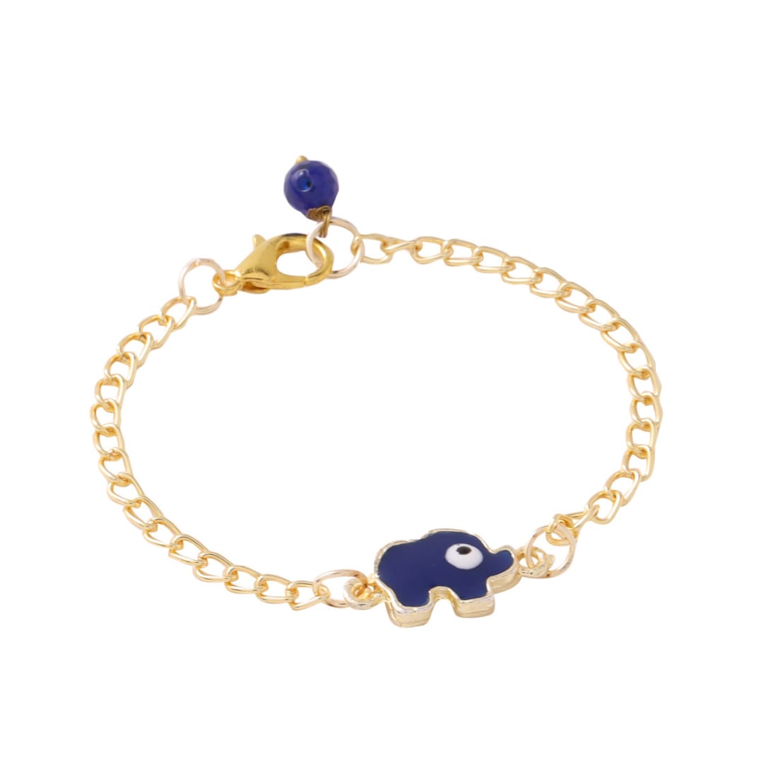 Elephant Evil Eye Chain Bracelet