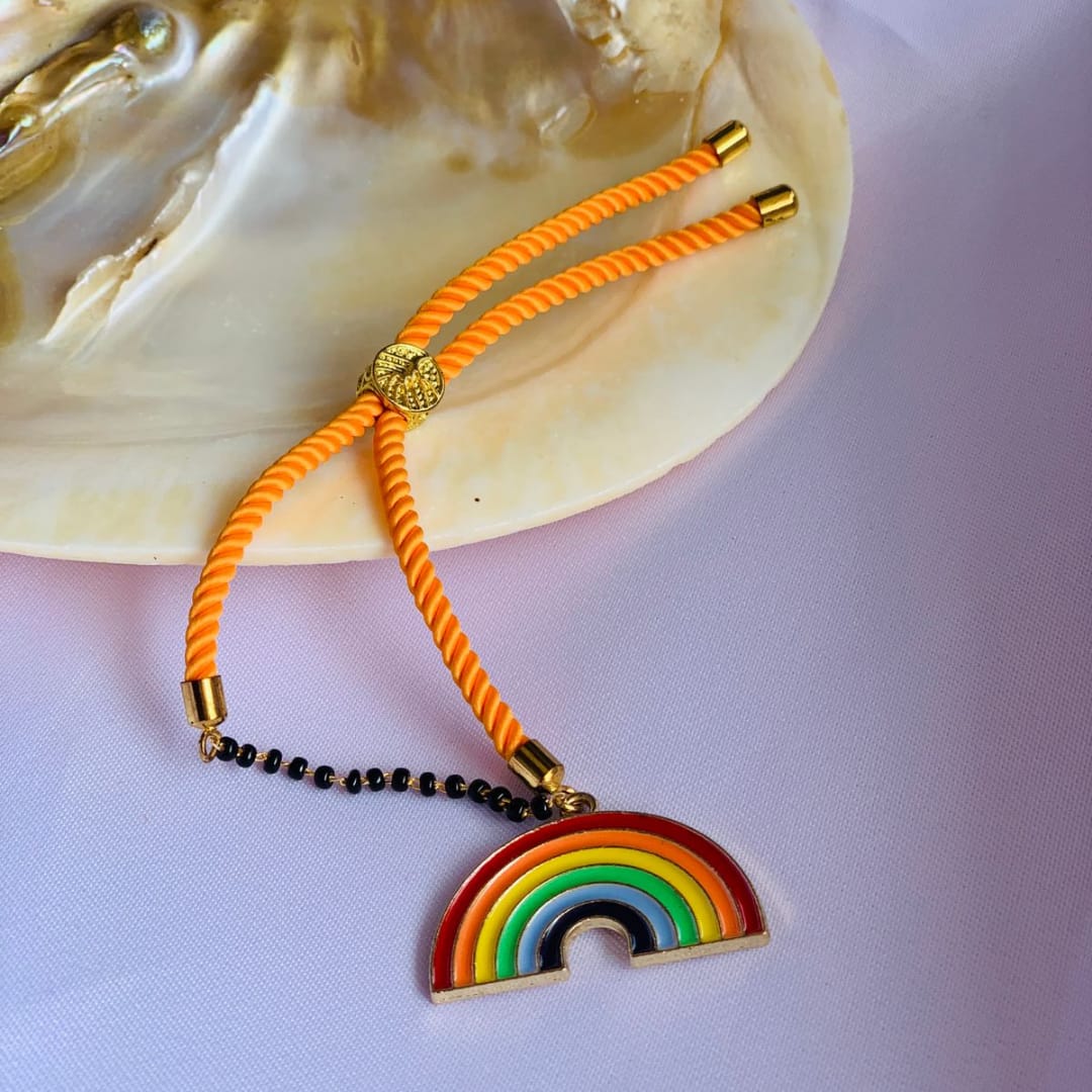 Rainbow Nazar Thread Bracelet