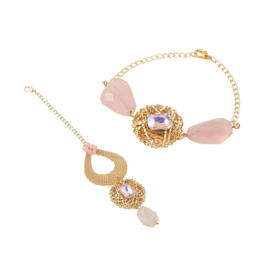 Rose quartz Nest Couple Rakhi