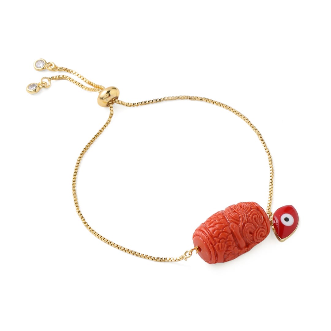 Coral Eye Bracelet