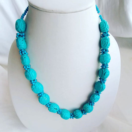 Turquoise carved Balls
