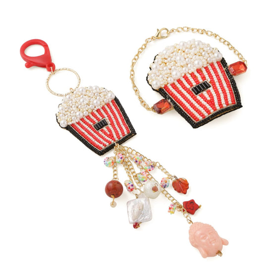 Popcorn Key Chain Couple Rakhi