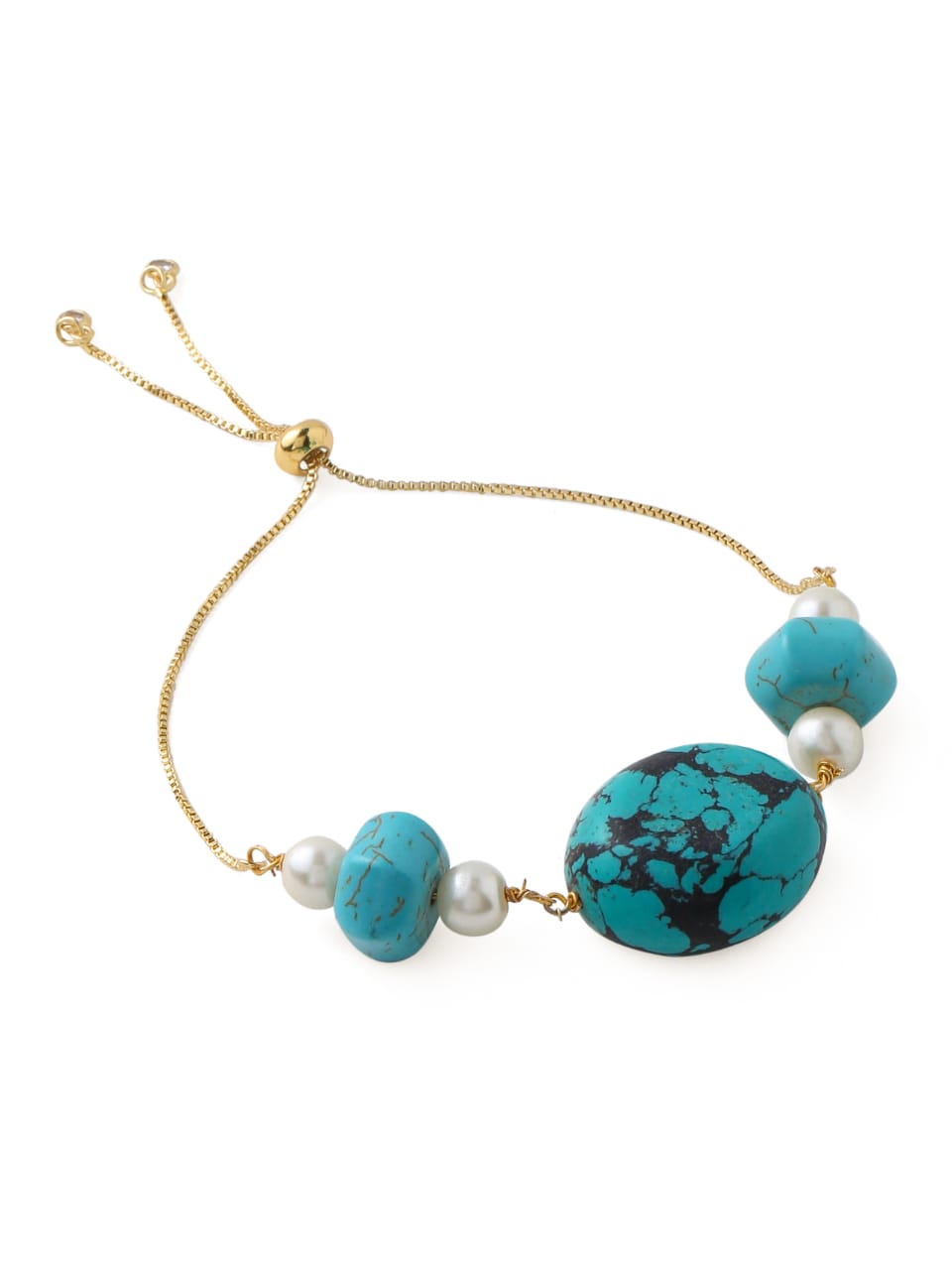 Turquoise with pearl Bracelet