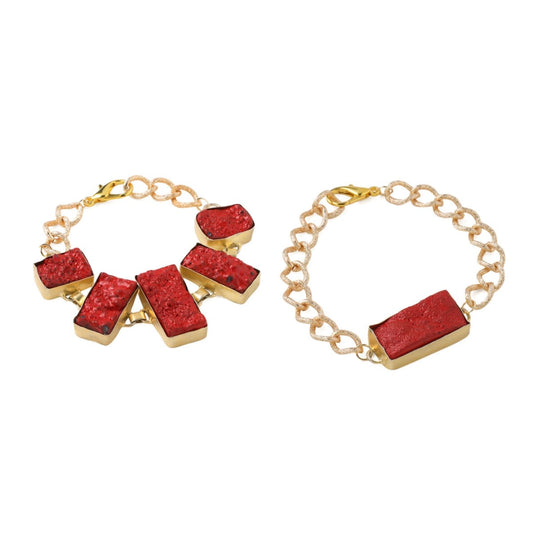 Druzy Blocks Couple Rakhi