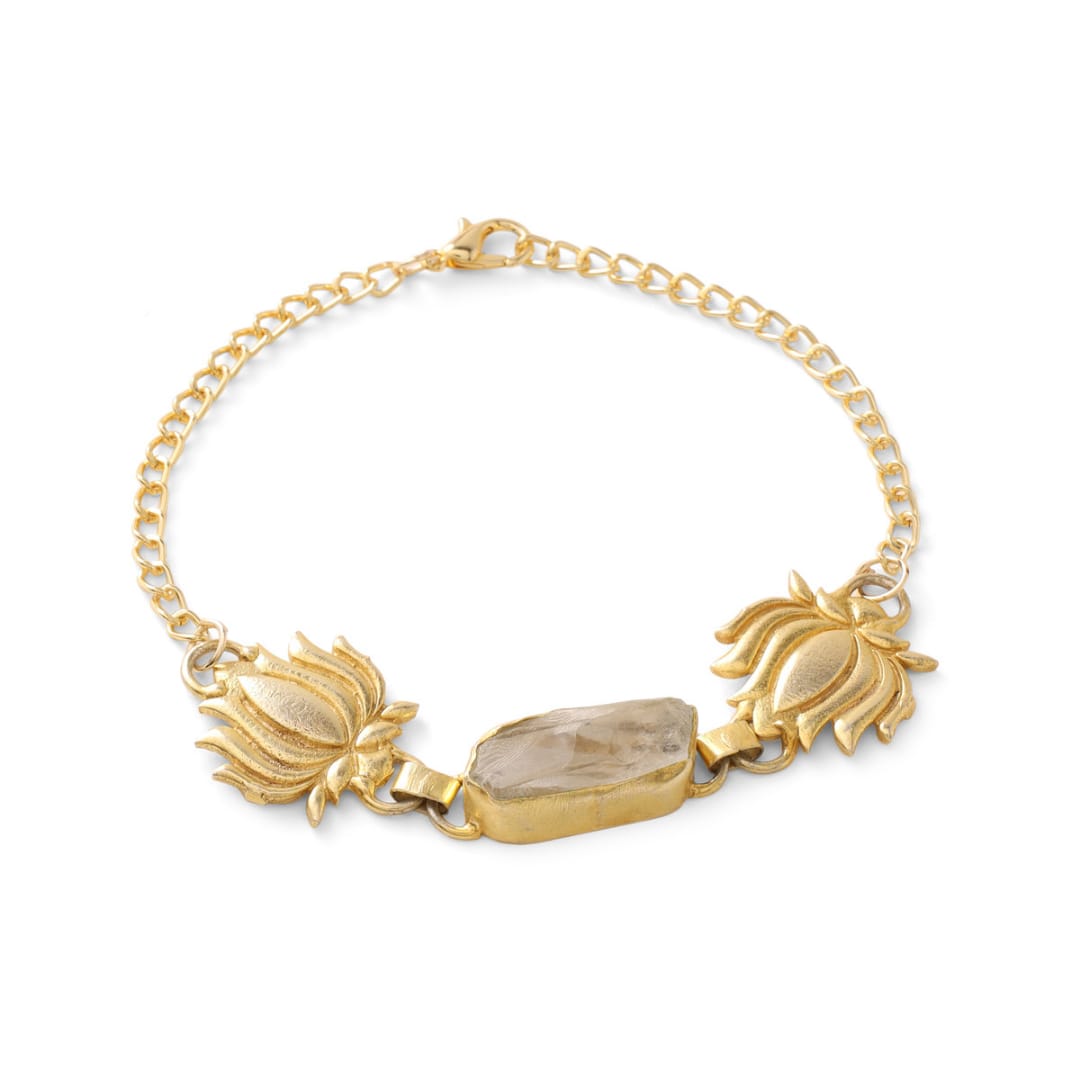 Lotus with Crystal Bracelet