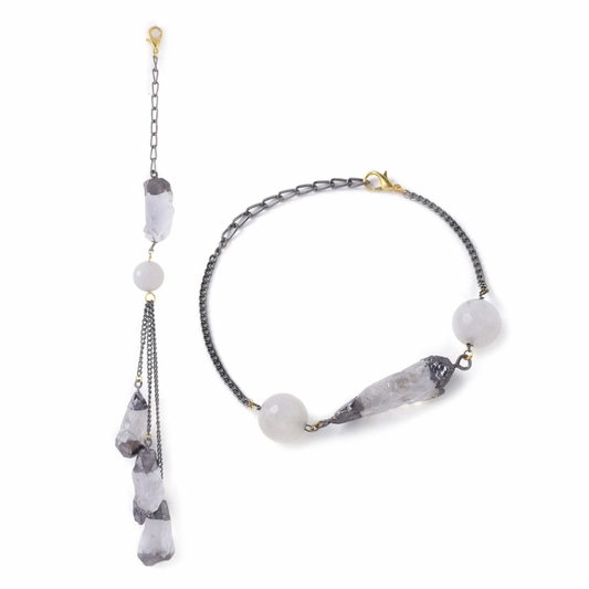 Crystal Silver Plating Couple Rakhi